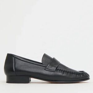 Mansur Gavriel Black ruxhed Loafers 36/6